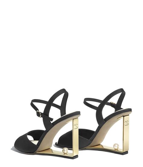 black sandals grosgrain chanel g31467|Sandals .